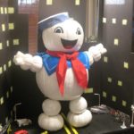 Cute Stay Puft Marshmallow Man Pumpkin Sculpture