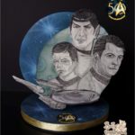 Kirk, Spock, and McCoy, and the Enterprise