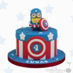 Splendid Captain America Minion 4th Birthday Cake