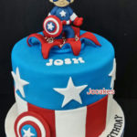 Superb Captain America First Birthday Cake