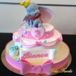 Adorable Pink Dumbo 3rd Birthday Cake