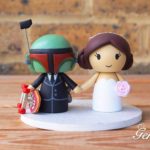 Fabulous Boba Fett and Princess Leia Wedding Cake Topper