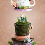Terrific Alice In Wonderland Wedding Cake