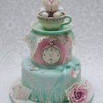 Splendid  Alice In Wonderland White Rabbit Teacup Cake