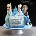 Splendid Blue Disney Frozen Birthday cake