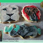 Mountain Gorilla, Elephant, and White Tiger Earth Day Cookies