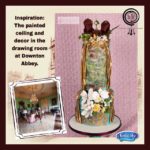 Marvelous Downton Abbey Cake Inspired By Lady Edith’s Pink and Gold Dress