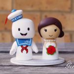 Adorable Stay Puft Marshmallow Man Wedding Cake Topper