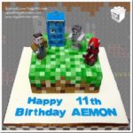 Magnificent Doctor Who Meets Minecraft Cake