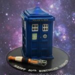 Fabulous TARDIS and Sonic Screwdriver Cake