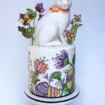 Elegant Easter Bunny Cake