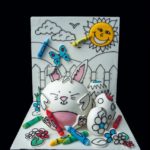 Cute Easter Coloring Book Cake