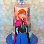 Marvelous Handpainted Princess Anna Three-tiered 6th Birthday Cake