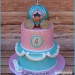 Awesome Blue and Pink Cinderella Carriage Birthday Cake