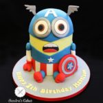 Cute Captain America Minion Cake