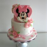 Pretty Minnie Mouse First Birthday Cake
