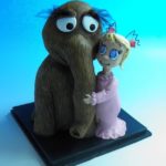 Sensational Snuffleupagus and Cindy Lou Who Wedding Cake Topper