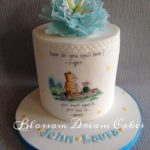 Lovely Hand Painted Winnie the Pooh Engagement Cake