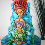 Stunning Stained Glass Little Mermaid Cake
