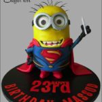Adorable Superman Minion Cake