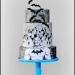 Geektastic Black and White Batman Cake