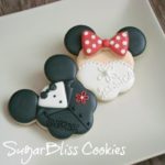 Gorgeous Mickey and Minnie Wedding Cookies
