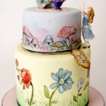 Gorgeous Hand Painted Alice in Wonderland Cake