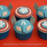 Marvelous Captain America Cupcakes