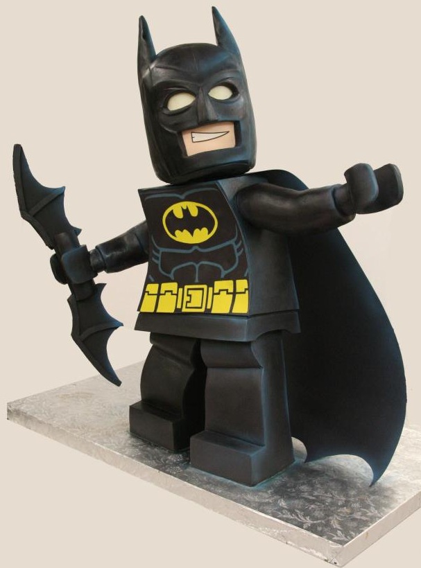 Standing LEGO Batman cake