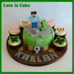 Magnificent Minecraft Cake and Cupcakes