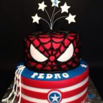 Spider-Man Meets Captain America Cake