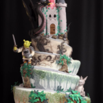 Amazing Shrek Meets Sleeping Beauty Wedding Cake