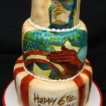 Awesome Hand Painted Captain America Cake