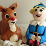 Cute Rudolph and Hermey Cake