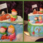 Cute Charlie Brown Christmas Cake