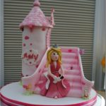 Cute Cinderella and the Clocktower Cake