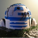 Awesome R2-D2 in Dagobah Swamp Cake