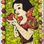 Snow White Murals made from Apples