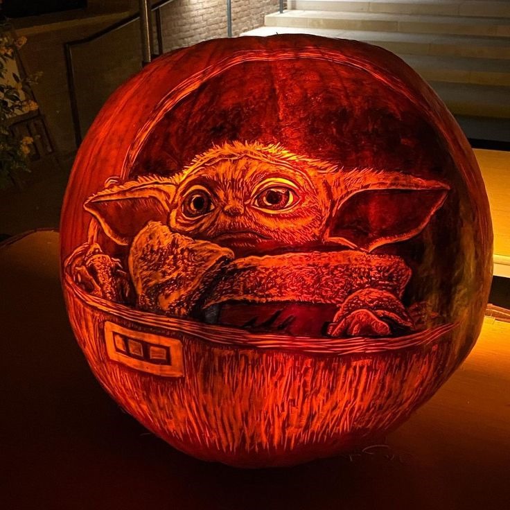 Baby Yoda Pumpkin Carving