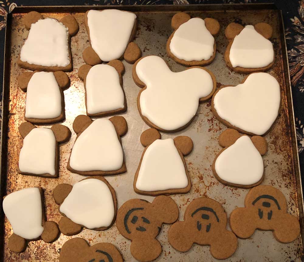 Mickey Halloween Cookies in progress