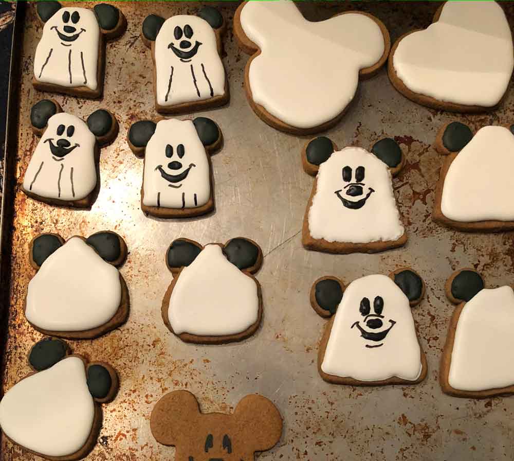 Mickey Halloween Cookies in progress