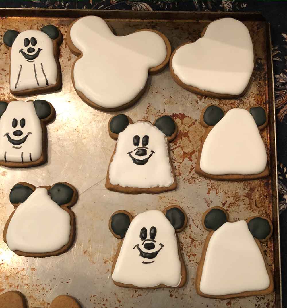 Mickey Halloween Cookies in progress