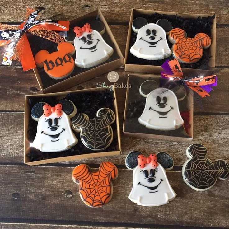 Mickey & Minnie Mouse Halloween Cookies Gift Boxes