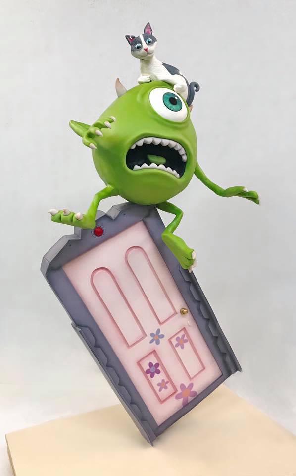 Monsters Inc Cake with More and Boos Door
