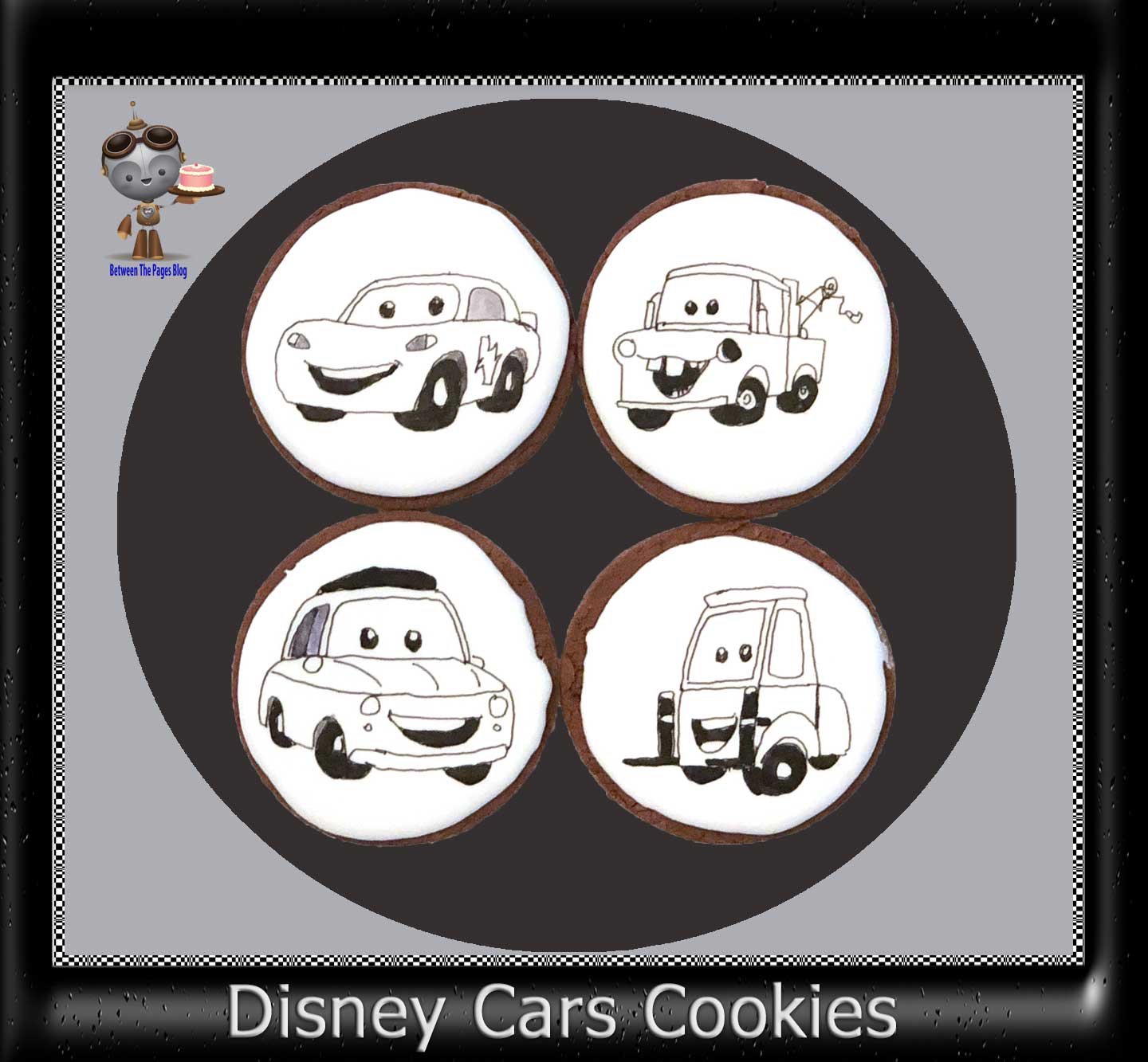 Black and White Disney Cars Cookies
