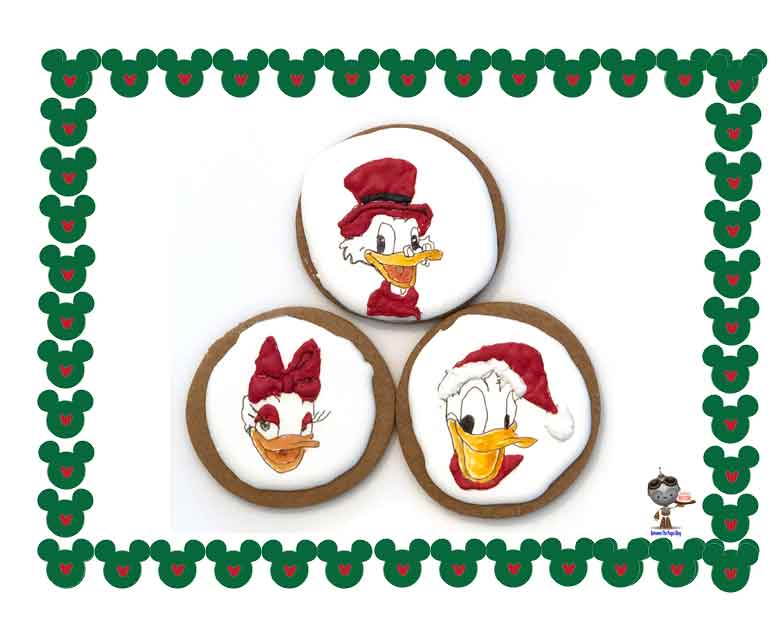 Disney Christmas Cookies Donald Daisy Scrooge