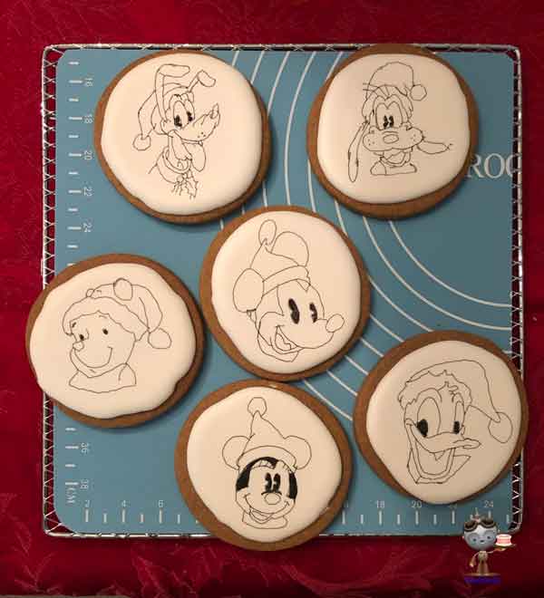 Disney Christmas Cookies in progress