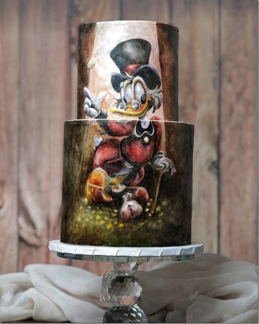 Painted Uncle Scrooge Cake