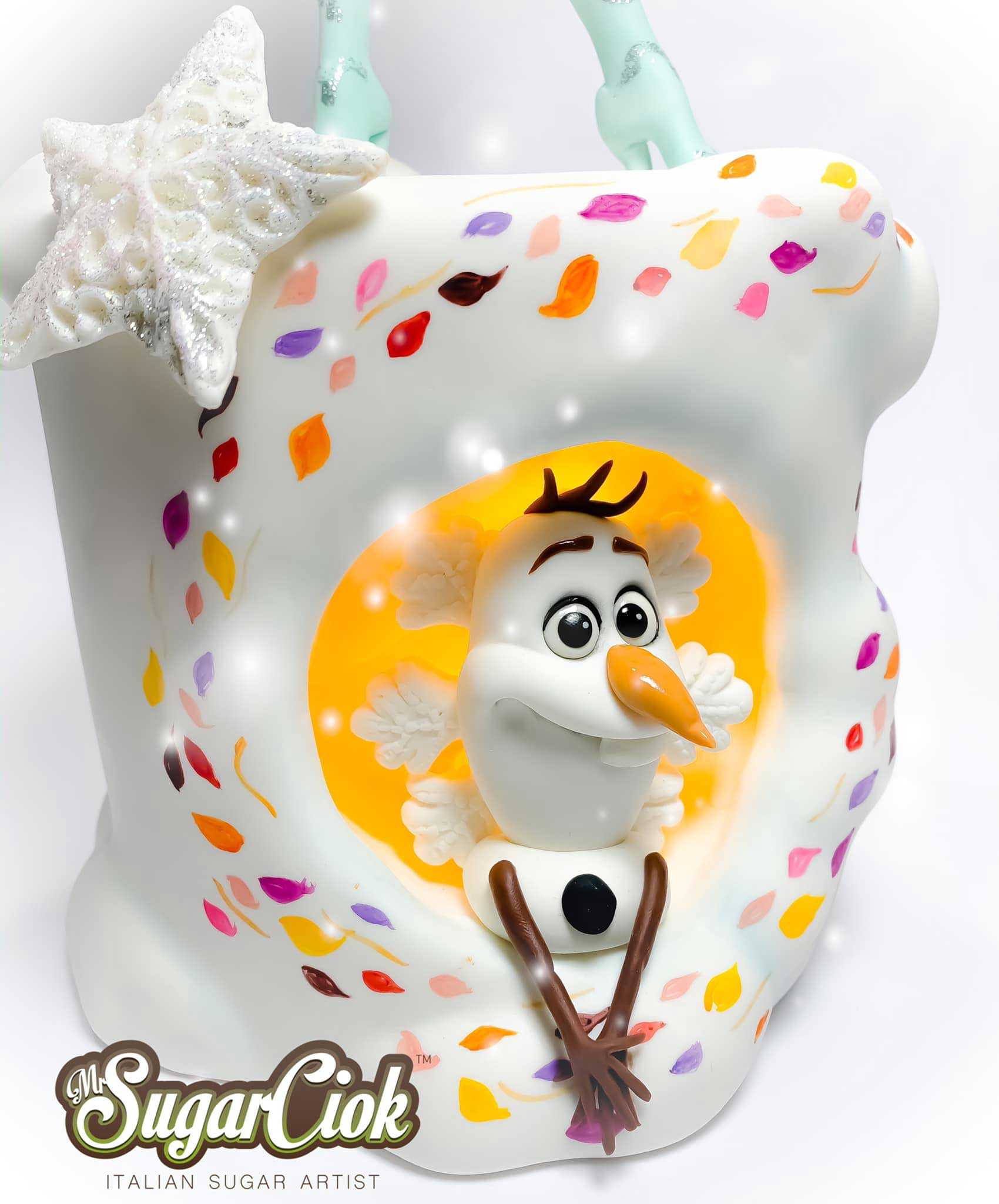 Olaf and Elsa Cake