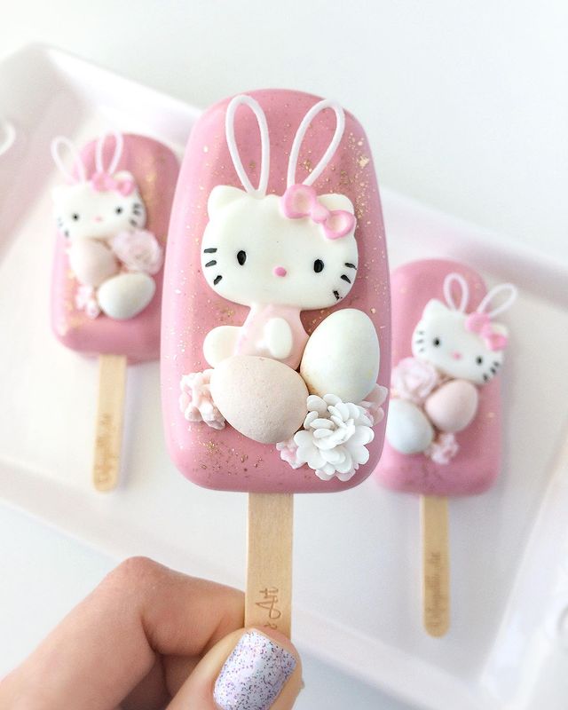 Easter Hello Kitty Cakesicle